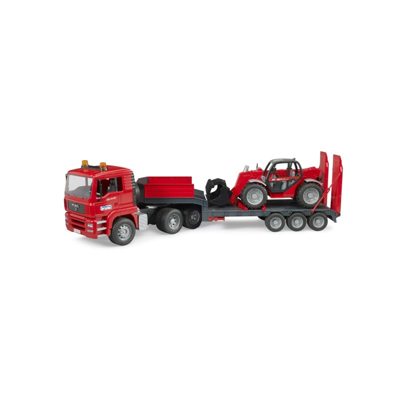 Camion surbaissé MAN TGA avec Manitou