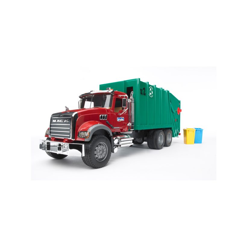 Camion poubelle MACK Granite (rouge-vert rubis)